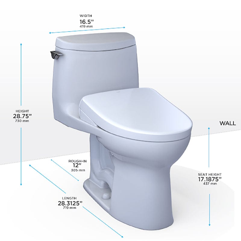 TOTO UltraMax II Washlet + S7 1.0 GPF One Piece