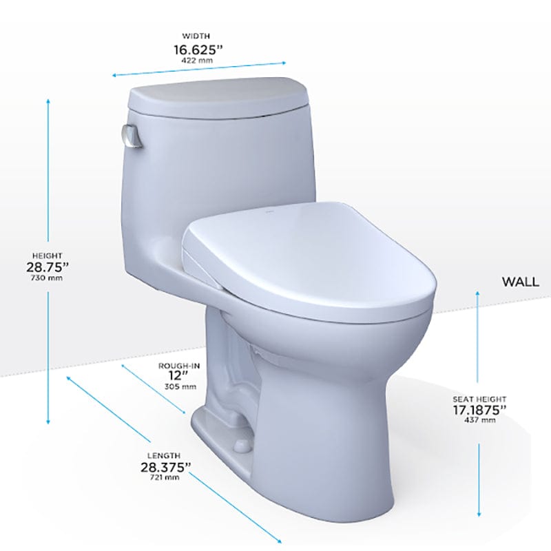 TOTO UltraMax II Washlet + S7A 1.28 GPF One Piece