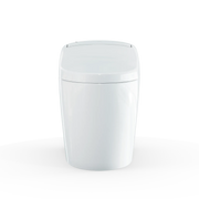 TOTO WASHLET G5A Lite Integrated Smart Toilet MS7421CEMFG direct front view Cotton White