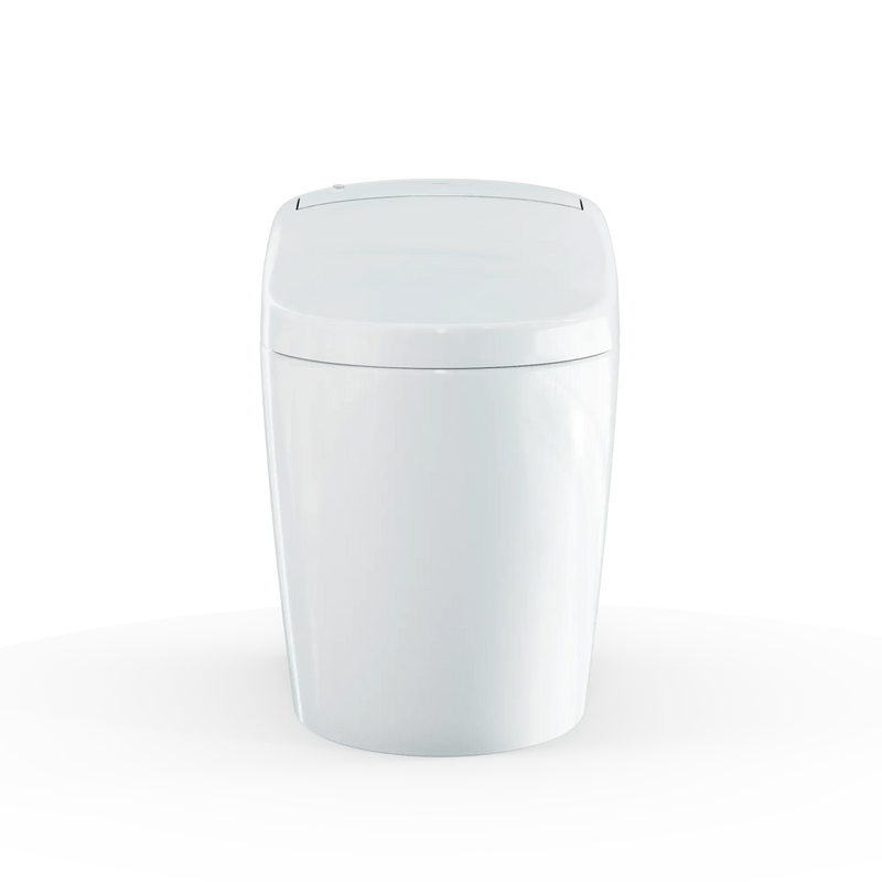 TOTO WASHLET G5A Lite Integrated Smart Toilet MS7421CEMFG direct front view Cotton White