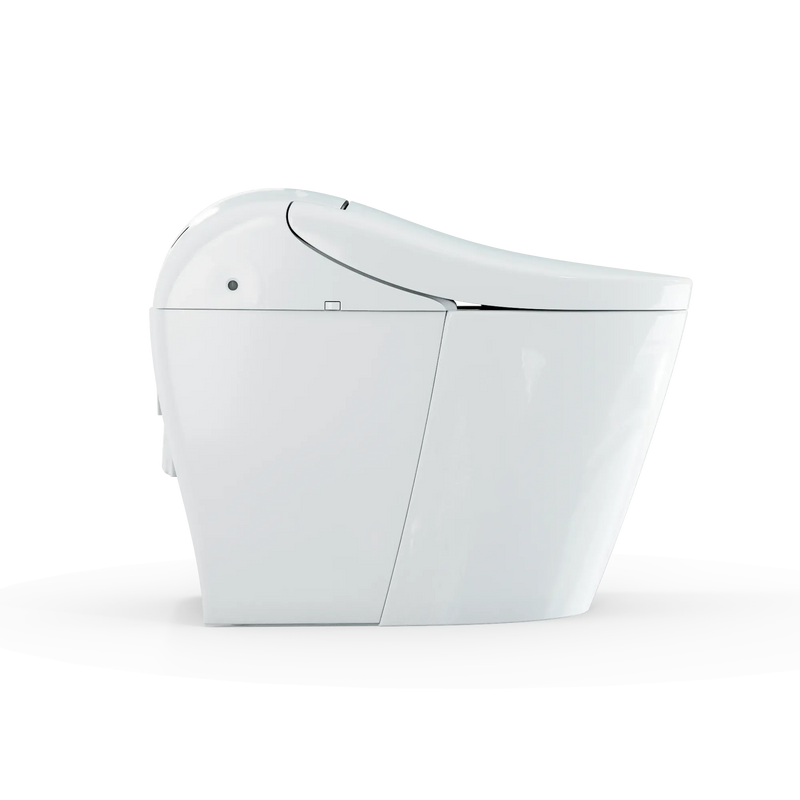 TOTO WASHLET G5A Lite Integrated Smart Toilet MS7421CEMFG left side profile view Cotton White