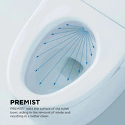 TOTO WASHLET G5A Lite PREMIST bowl misting system prevents waste from adhering to bowl