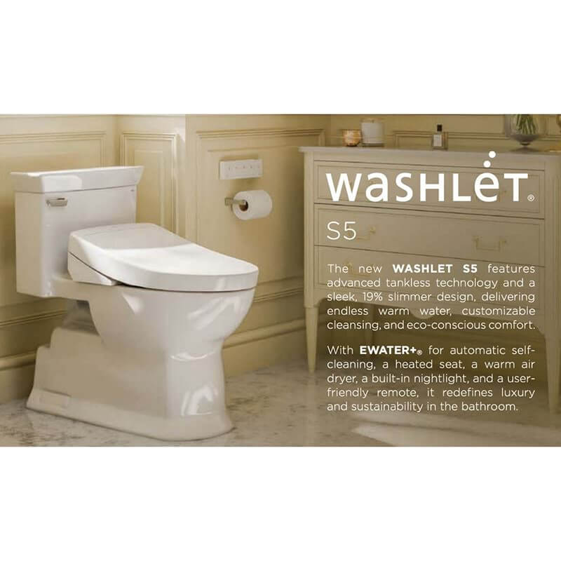 TOTO WASHLET S5 Electronic Elongated Bidet Toilet Seat SW3446#01