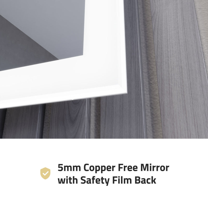 ANZZI LED Bathroom Mirror with Bluetooth Speakers 24x31 | 27x39 in