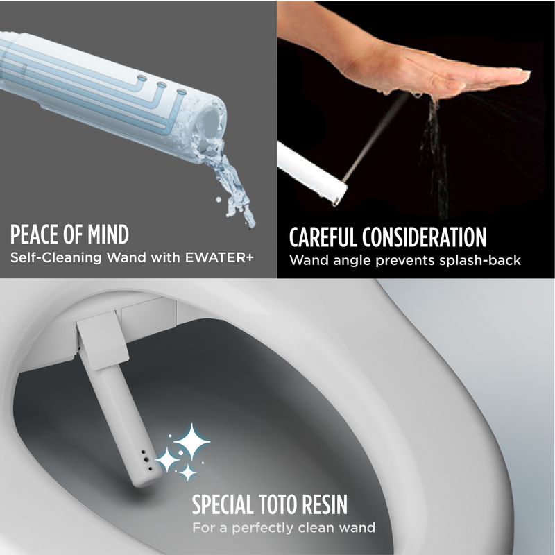 TOTO Drake WASHLET+ S7A Two Piece Toilet with Auto Flush 1.6 GPF MW7764736CSGA#01
