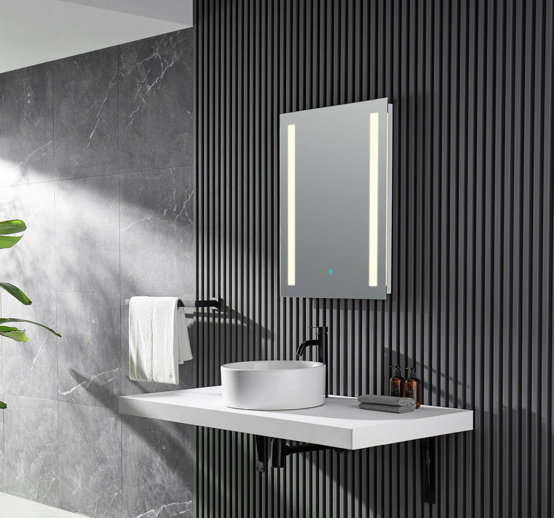 ANZZI Mantra 30 in. H x 24 in. W LED Bathroom Mirror BA-LMDFV002WH