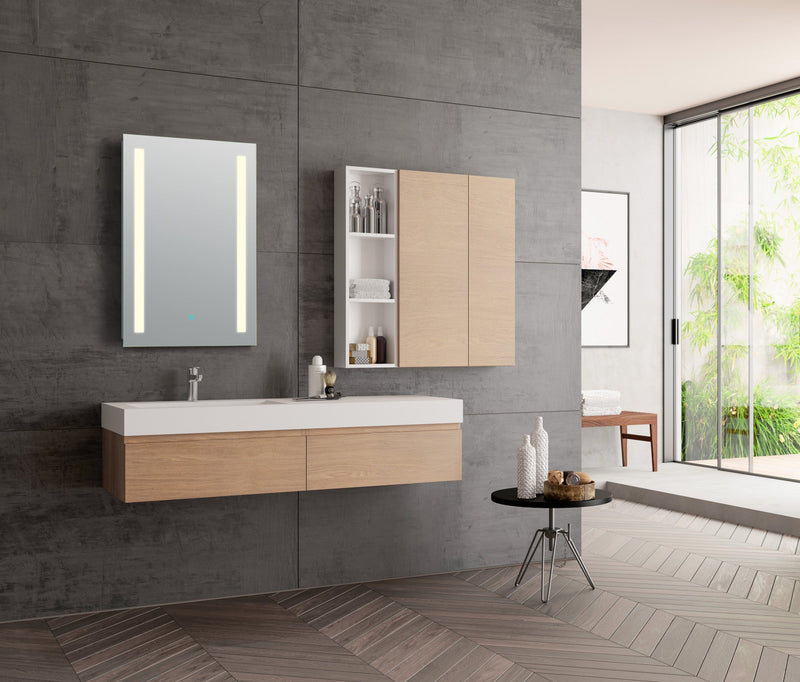 ANZZI Mantra 30 in. H x 24 in. W LED Bathroom Mirror BA-LMDFV002WH