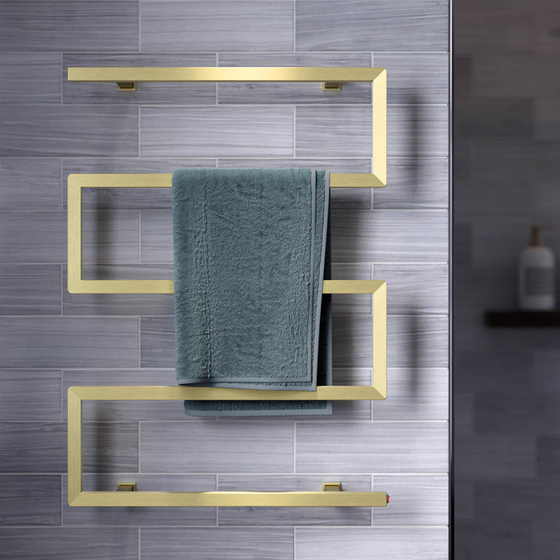 Swiss Madison Voltaire 5-Bar Electric Towel Warmer in Brushed Gold