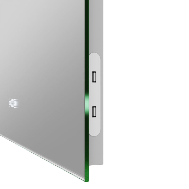 ANZZI Rectangular LED Smart Mirror (24x32 or 28x32 in.), Copper-Free, Adjustable CCT, Built-in Defogger, UL-Certified